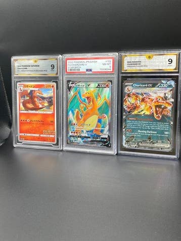 Pokémon - 3 Graded card Charizard Graded Card LOT - PSA 9, Nieuw