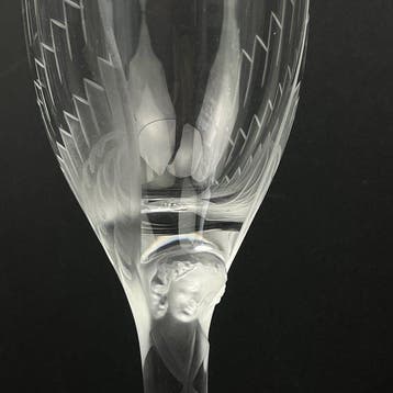Lalique - Marc Lalique - Verre à champagne - Angel Frosted, Antiquités & Art