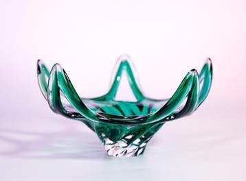 Josef Hospodka Style - Vintage Glass Dish - Plat - Verre, Antiquités & Art