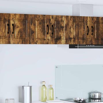 vidaXL Wandkast PORTO 2 st Rook Eiken Bewerkt hout, Verzenden, Nieuw