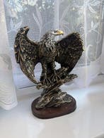 sculptuur, American Eagle Statue – Bronzed Resin Decorative