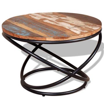 vidaXL Salontafel 60x60x40 cm massief gerecycled hout, Verzenden, Nieuw
