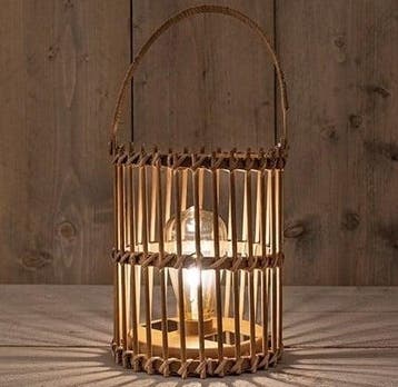 Solar lantern windlicht bamboe naturel annas collection met