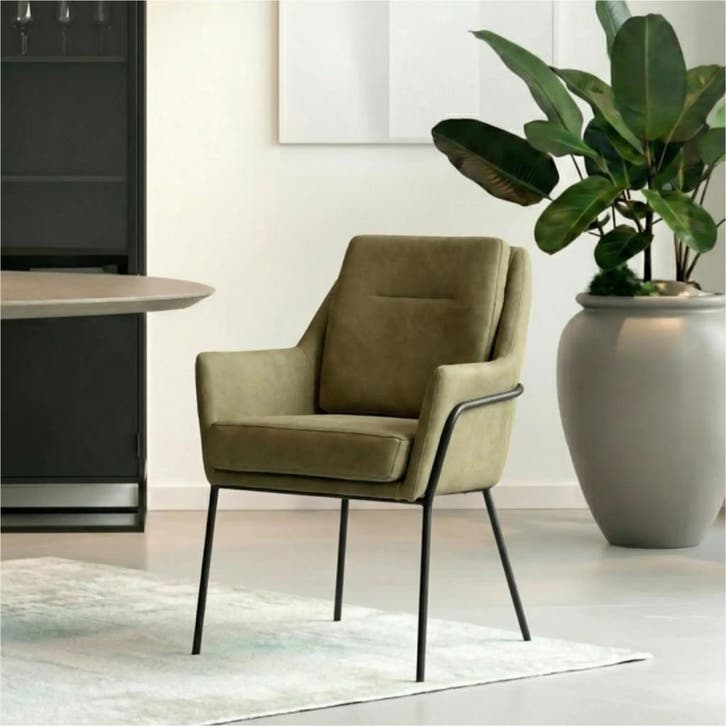 Leren eetkamerstoel Mix, Huis en Inrichting, Stoelen, Nieuw, Leer, Ophalen of Verzenden