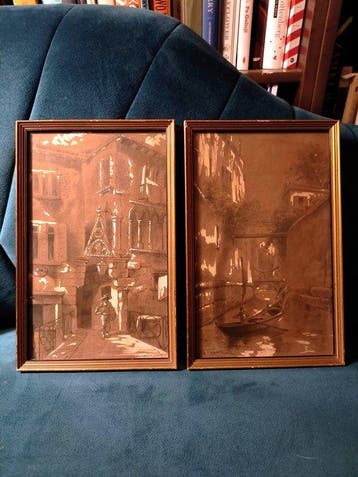 Arturo Ferrari (1861–1932) - Two views of the Venetian