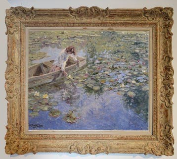 Chris van Dijk (1952) Impressionist -  La Bargue