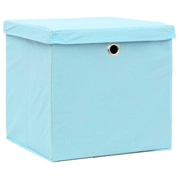 vidaXL Opbergboxen met deksel 10 st 32x32x32 cm stof, Verzenden, Nieuw