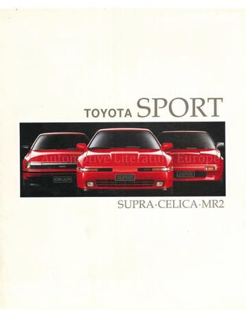 1989 TOYOTA SPORT PROGRAMMA BROCHURE NEDERLANDS, Nieuw
