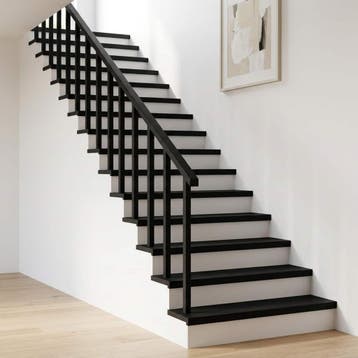 vidaXL Traplopers 2 st 70 x 30 x 2 cm Zwart Massief, Verzenden, Nieuw