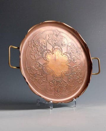 WMF / Geislingen - Plateau - Cuivre, Laiton - Art nouveau -