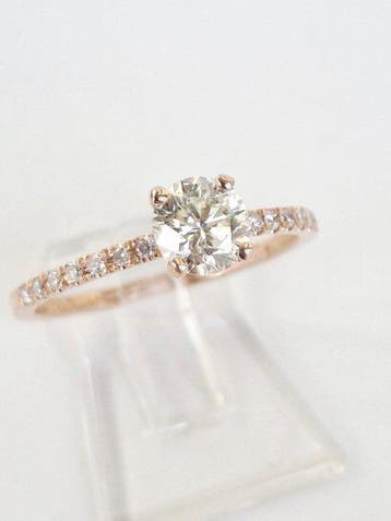 Bague de fiançailles - 14 carats Or rose - 0.83ct. tw.