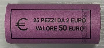 San Marino. 2 Euro 2025 (25 monnaies) en rouleau (Zonder
