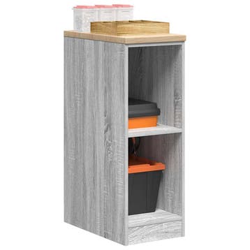 vidaXL Garagekast 30x51x85 cm massief grenenhout grijs, Verzenden