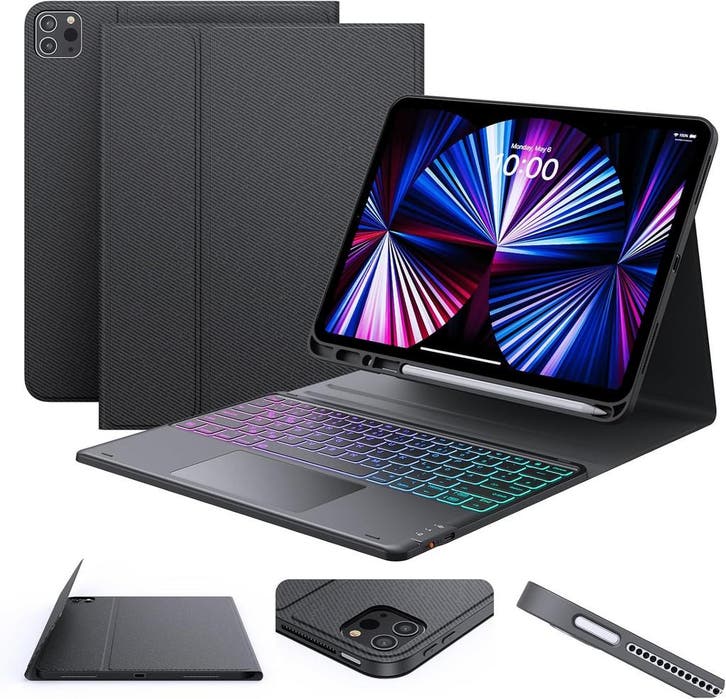 Earto iPad Pro 12.9 Toetsenbord - Retour deal, -29% korting, Computers en Software, Toetsenborden, Multimediatoetsen, Draadloos