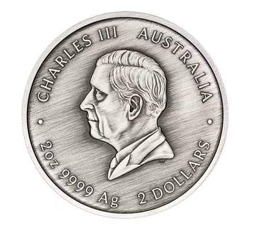 Australië. 2 Dollars 2026 – Turtle Yaunati – 2 oz Silver