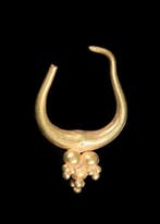 West-Aziatisch Goud Oorbellen met granulaire decoratie