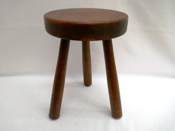 Kruk - Hout - Melkkrukje hout tafeltje