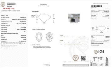Zonder minimumprijs - Ring - 14 karaat Witgoud - 1.31ct. tw., Nieuw