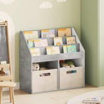 vidaXL Kinderboekenplank Beton Grijs 72,5 x 29,5 x 69 cm, Verzenden, Nieuw