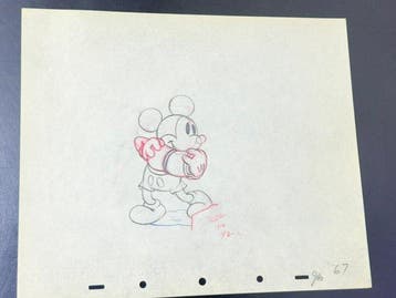Walt Disney - Mickey Mouse-productie-tekening (1939) -