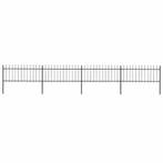 vidaXL Tuinhek met speerpunt staal 714,5x80 cm zwart, Tuin en Terras, Verzenden, Nieuw