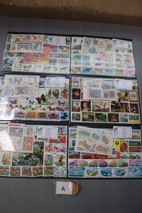Wereld 1980/1995 - Collectie van 40 sets van elk 100, Postzegels en Munten, Postzegels | Amerika