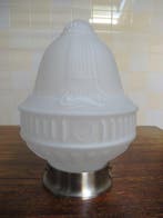 Plafonnier - Style Art Déco, lampe en verre satiné,