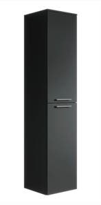 WEBO Badkamerkast 30 x 30 x 160 cm Zwart Hangende Kolomkast, Minder dan 50 cm, Verzenden, Overige typen, Nieuw