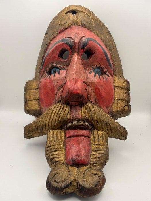 Dansmasker - Guatemala - Veroveraar, Antiquités & Art, Art | Art non-occidental