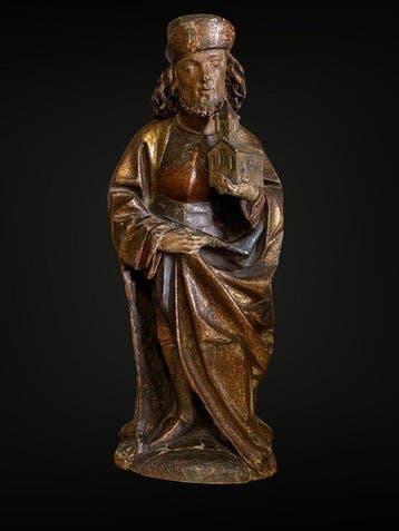 Sculpture, Sint-Amandus / Tyrol / 15e - 16e eeuw - 42 cm -