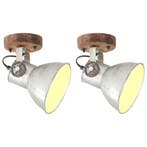 vidaXL Wand-/plafondlampen industrieel 2 st E27 20x25 cm, Huis en Inrichting, Verzenden, Nieuw
