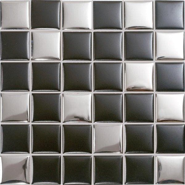 Wand Mozaïek Tegels Factory Keramiek Night Zwart Wit - Ma.., Doe-het-zelf en Bouw, Tegels, 20 tot 40 cm, 20 tot 40 cm, 10 m² of meer
