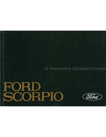 1989 FORD SCORPIO INSTRUCTIEBOEKJE DUITS