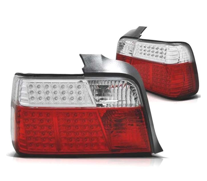 Feux Arrière Pour Bmw Série 3 E36 91-99 Led Rouge Chromé, Autos : Pièces & Accessoires, Éclairage, Envoi