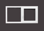PVC raam vast-draaikiep b150xh80 cm Wit, Ophalen of Verzenden, Gevelraam of Ruit