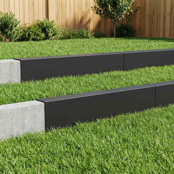 vidaXL Afdekprofiel voor tuinranden 10 st 100 x 6 x 15 cm, Verzenden, Nieuw