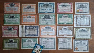 Document - 20 American mining stock certificates, 1909-1961