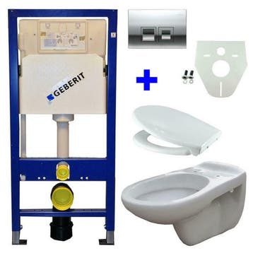 Geberit UP 100 + Neptunus WC +Ultimo zitt + Delta 50 gl.chr, Ophalen of Verzenden, Nieuw