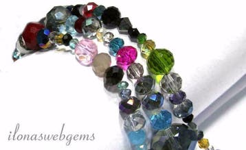 Swarovski style kristal kralen mix ca. 4-16x3-10mm, Verzenden, Nieuw, Kraal