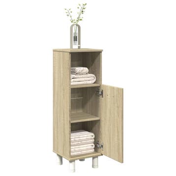 vidaXL Badkamerkast 30,5x30x95 cm bewerkt hout sonoma, Verzenden, Nieuw