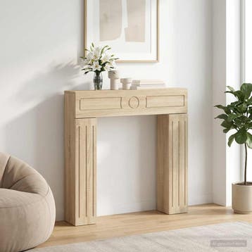 vidaXL Haardombouw Sonoma Eiken 102 x 18 x 100,5 cm Bewerkt, Verzenden, Nieuw