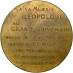 Belgisch-Congo. Medal Death of Leopold II - 1909 -, Postzegels en Munten