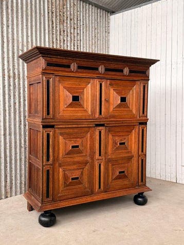 Kast - Kussen kast, Panelenkast, kolommenkast, rankenkast,, Antiek en Kunst