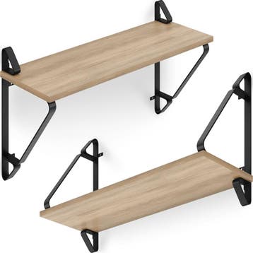 2 wandplanken Irvine - Industrieel licht hout, eiken Sonoma, Verzenden, Nieuw