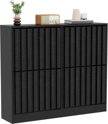 UEV Schoenenkast met 4 kleppen, hout, smalle schoenenkast, s, Huis en Inrichting, Verzenden, Nieuw