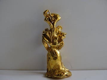 Salvador Dali (1904-1989) - Reliëf, Ama de Llaves, 24k gold, Antiek en Kunst