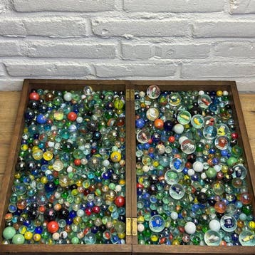 6,9 KG - Vintage & Modern US & EU glass Marbles collection -