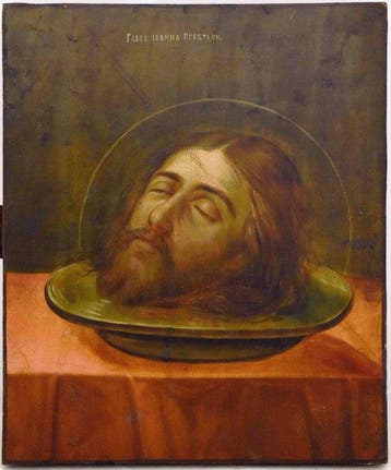 Icoon - Het Hoofd van Johannes de Doper - Hout