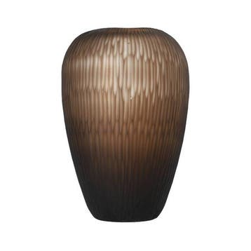 Vaas - Glas - Vaas met verticaal reliëf, Antiek en Kunst
