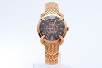 Roberto Cavalli - Rose gold snake-lug monogram dial - Zonder